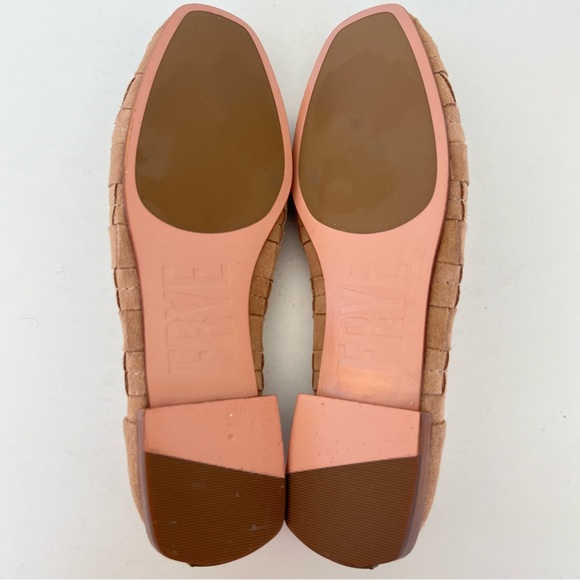 FRYE Claire Caramel / Tan Intricate Woven Checked Slip On Flats Sz 9.5 M NWOB - Picture 9 of 16